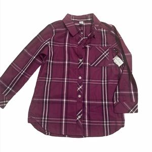 NWT burke button down plaid shirt sz S